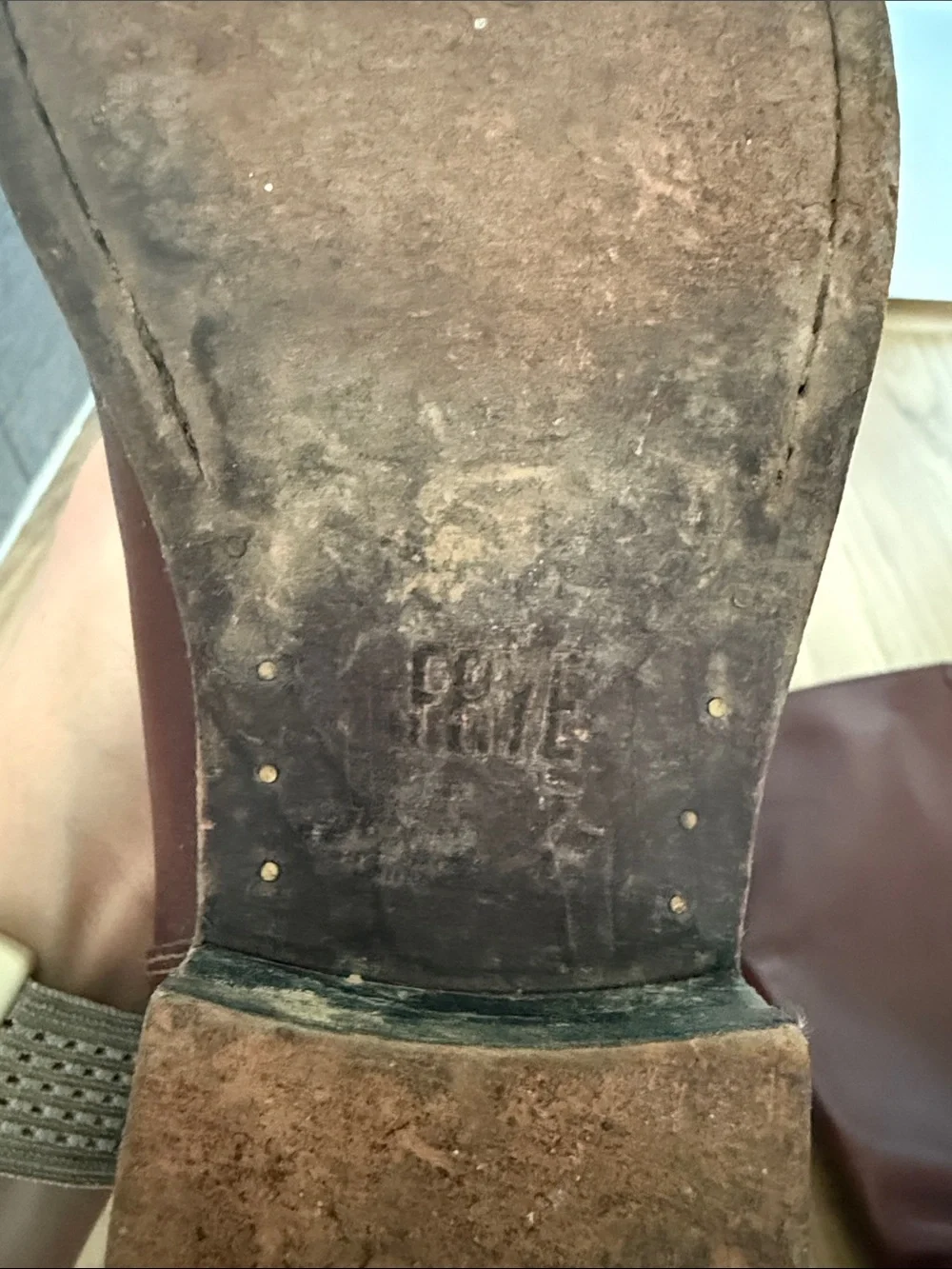 Frye Women's Tall Riding Boots in Burgundy / Dark Brown